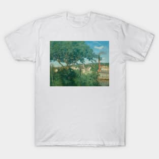 The Factory Village by Julian Alden Weir T-Shirt